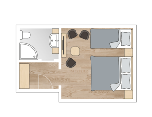 3-Bett-Singlezimmer-Beispiel
